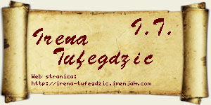 Irena Tufegdžić vizit kartica